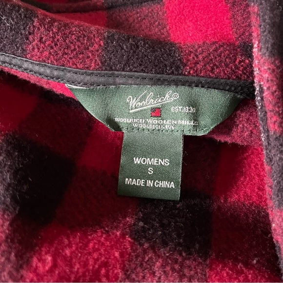 Woolrich women’s Fleece Jacket Buffalo Plaid zip up size small - Picture 4 of 7